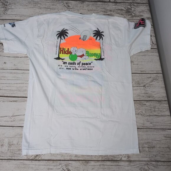 Vintage Neon Graphic T Shirt Phuket Thailand 1992 Size XL - Picture 6 of 6